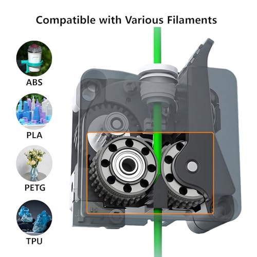 2Pack Extruder Gear Kit for Creality K2 Plus, 3D Printer Wear Resistance DLC Coating Hardened Steel Extrusion Gear Kit for K2 Plus Combo K2 Series