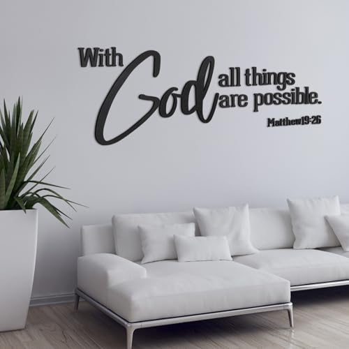 AceOrbit Bible Verse Wall Art 3D Wooden Letters Scripture Sign God