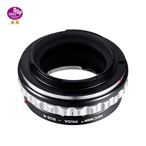 K&F Concept Lens Mount Adapter PK/DA-EOS R Manual Focus Compatible with Pentax K Mount (PK/DA) DSLR Lens to Canon EOS R Mount Camera Body