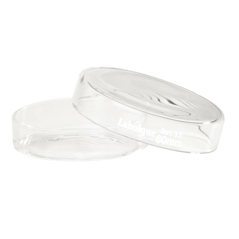 Borosilicate Glass Petri Dish with Lid, Tissue Culture Dish (60 mm, Pack of 20) 60 mm, Pack of 20