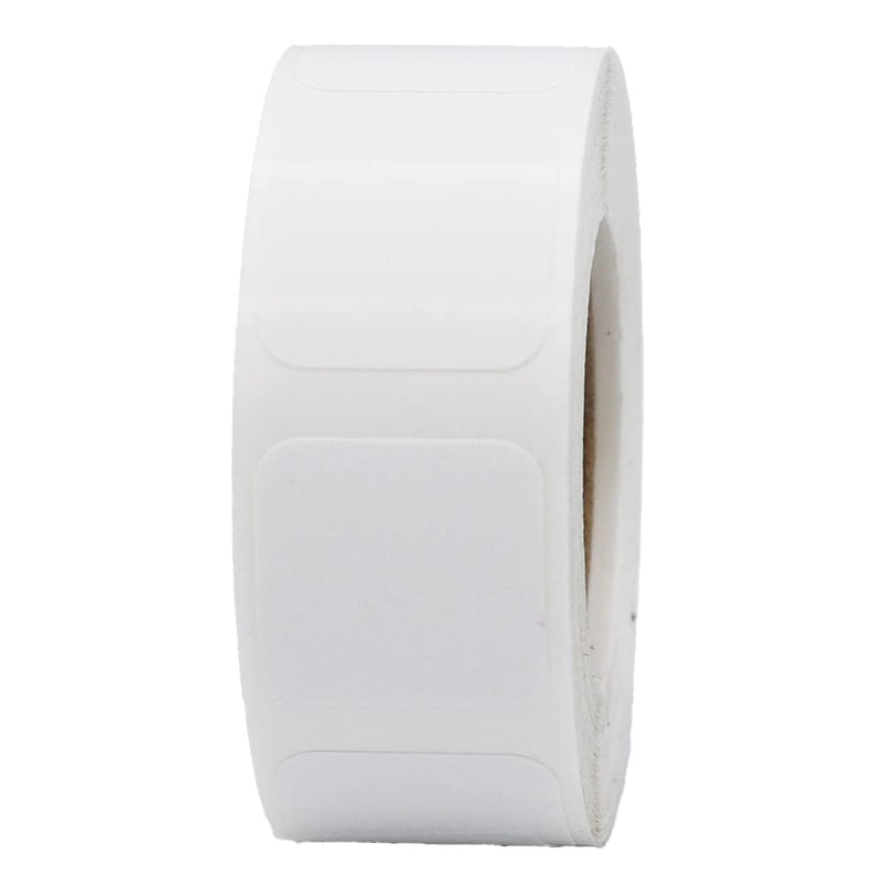 White Square Color Coding Labels - 3/4" Inch Vibrant Square Dots, 500 Total Adhesive Stickers on a Roll for Inventory and Organization - Made in the USA White