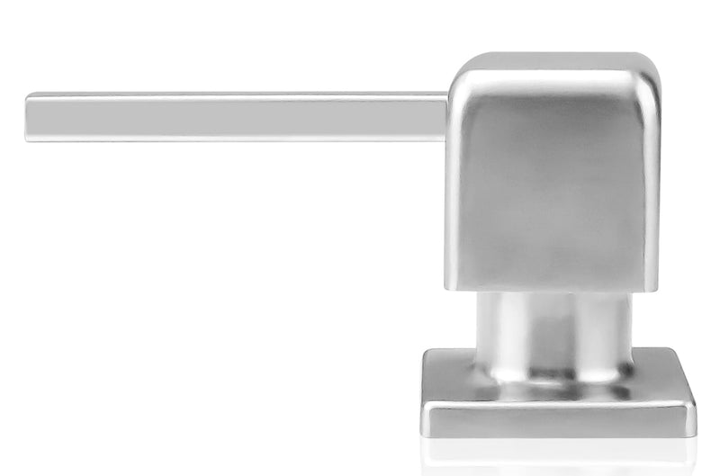 Built in Dish Soap Dispenser for Kitchen Sink, Lotion Dispenser Refill from The Top with Stainless Steel Pump Head 17 OZ Bottle Built in Countertop Under Sink, Brushed Nickel Brushed Nickel-1