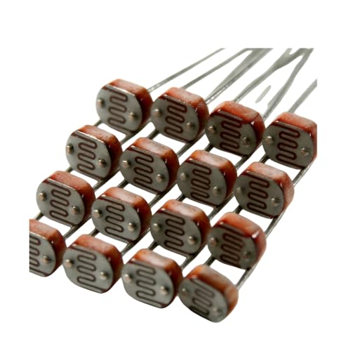 Pack of 30 LDR Photoresistors 5539 5 mm, Light Dependent Resistor for Electronics Projects