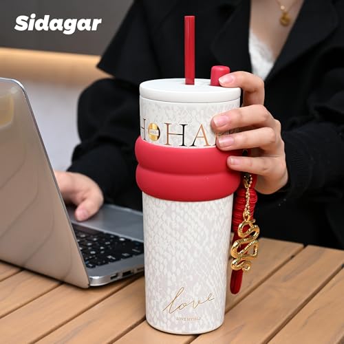 24 oz Ceramic Lined Insulated Stainless Steel Tumbler, Pearl White
