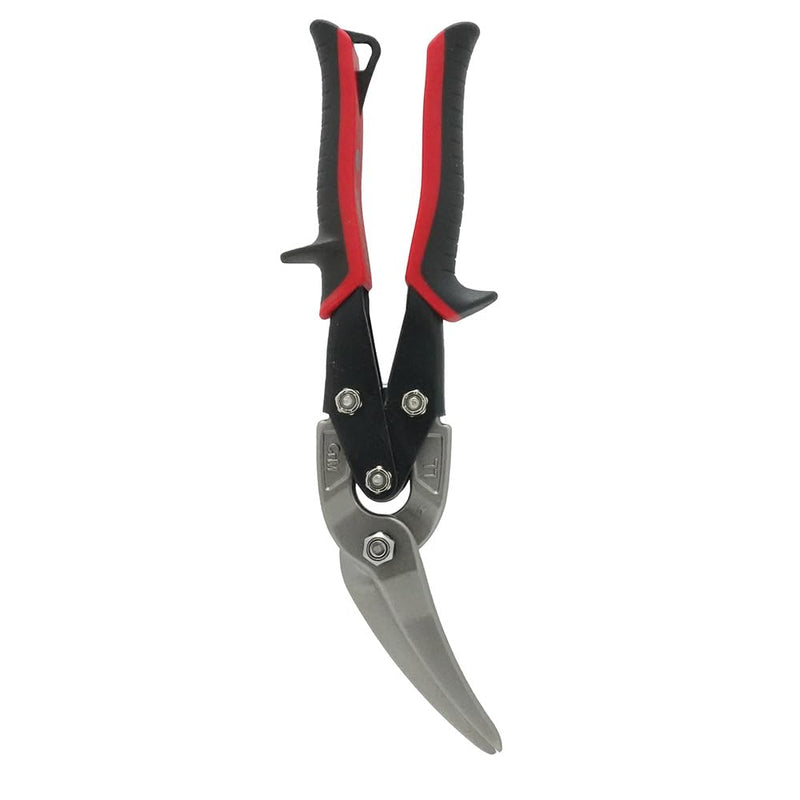 Malco AV63 Long-Cut Offset Aviation Snips | Left & Straight Cutting | 2-1/4" Extra-Long Blade | POWER-FIT Performance Grips | Forged Steel Jaws Left Offset