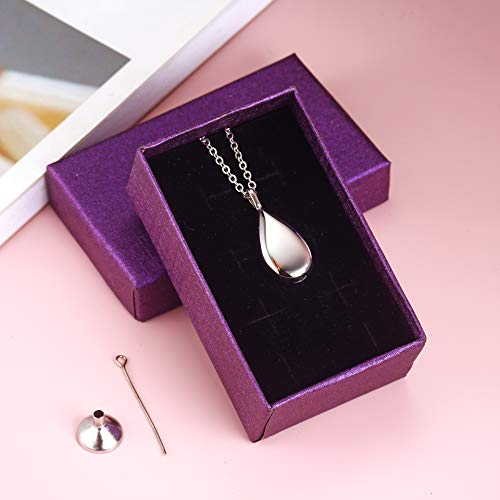 Cremation Jewelry Urn Necklace for Ashes Stainless Steel Memorial Keepsake (Sliver)