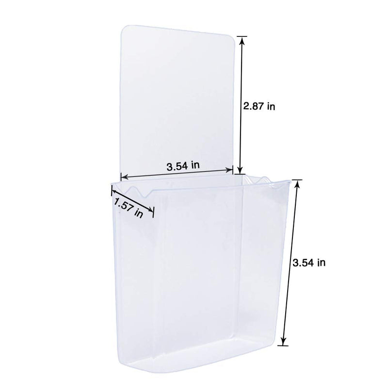 [Australia - AusPower] - Remote Holder Wall Mount Damage-Free (2 Pack), Clear and Strong Self-adhesive Universal Media Organizer Storage Box for Mobile Phone,Remote Control,Keys,Pens etc 