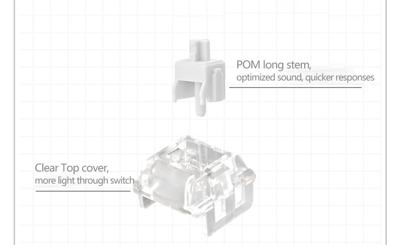 [Australia - AusPower] - KPREPUBLIC KTT Kang White Switch V3 Linear 43g 53g MX switch for mechanical keyboard 80m Factory Lubed Kangbai Switch Nylon POM 3pin (KTT Kang White x90) KTT Kang White x90 