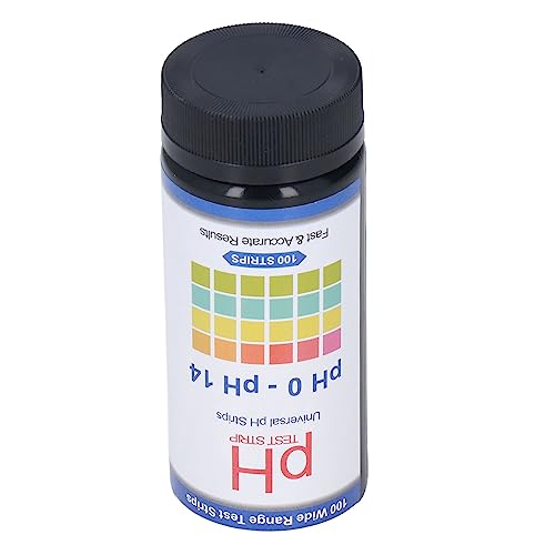 [Australia - AusPower] - PH Test Strips for Urine and Saliva Tests, PH Value Test Kit, 100pcs/Bottle PH Value 0-14 Test Paper, 15 Seconds Test with Colorimetric Method, Track and Monitor 