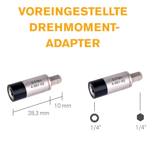 BERNSTEIN 4-987 Torque Limiter Adapter 4.0 Nm, for 1/4 Inch Bits | Process Safety & Trigger Accuracy | Precision Torque 4.0 Nm für 1/4 Zoll Bits