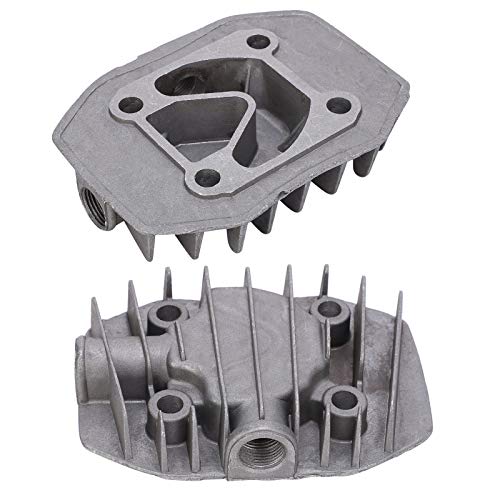 2Pcs Air Compressor Cylinder Head, Small 2.5/3P Aluminum Cooling Cooling Cylinder Head Parts Accessories 48mm x 62mm