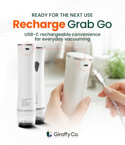 GIRAFFYCO Compact Food Vacuum Sealer Machine Only, Portable Rechargeable