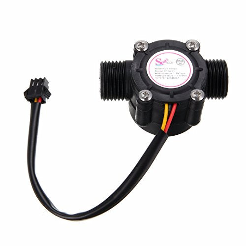 Hailege Water Flow Sensor G1/2 Inch Water Flow Hall Sensor Switch 1-30L/min 1.75MPa Flow Meter Flowmeter Counter Water Flow Sensor