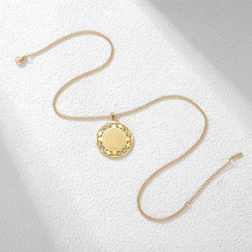 Amaxer Saint Benedict Of Nursia Necklace for Women St. Benedict Saints Medal Exorcism Catholic Religious Protection Jewellery Necklace for Women Men Gold