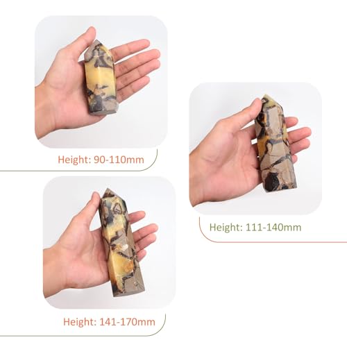 Sportmusies Natural Septarian Dragon Stone Tower Figurine, 5.55-6.69 inches 5.55 - 6.69 inches