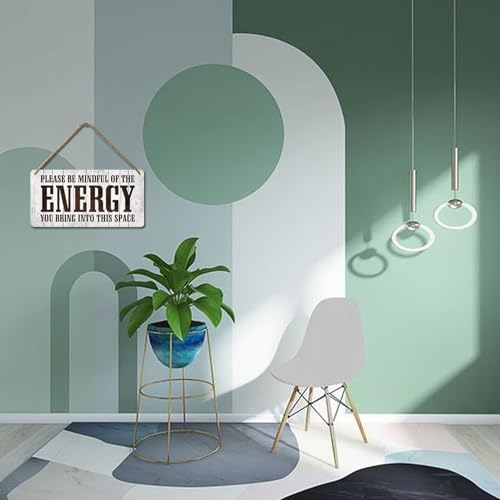 Positive Affirmations Wall Decor Good Vibes Only Sign Bedroom Door Decor Please Be Mindful Of The Energy You Bring Into This Space Signs Zen Pictures Home Spiritual Decor Hanging Signs 12x6 In 025