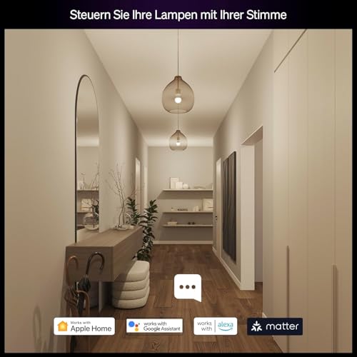 Philips Hue Essential Smart LED A60 Bulb, White and Colored LED Bulb, E27 Socket, 8W, 2200K-6500K, 806 Lumen LED Light, Dimmable, Compatible with Alexa, Google Assistant & Apple Home, Pack of 4 | White and colorful light, 8 W, smart home, dimmable, c...