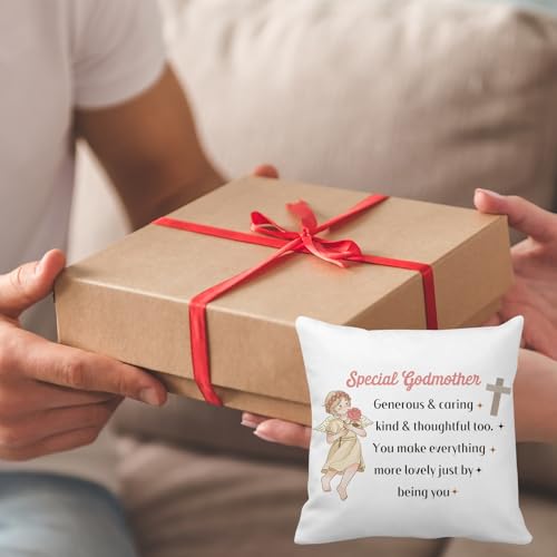 Cushion Covers Godmother Gifts for Mothers Day God Mothers Gifts Godmother Presents Birthday Christian Gift for Women Religious Gift for Christening Christmas Valentines Cushion Covers 45x45