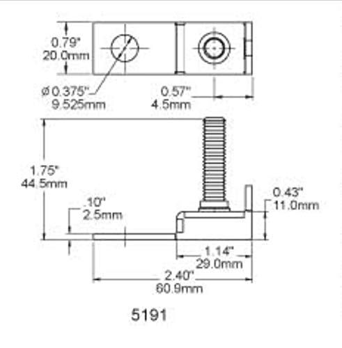 [Australia - AusPower] - Blue Sea Systems 5191 Fuse Block Terminal 30-300 AMP Terminal Mount Single Fuse 