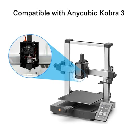Kobra 3 V2/Kobra 3 Hotend,Extruder Print Head Hot End Kit with Extra 5PCS Brass Nozzle Tips & 2PCS Silicone Sock for ANYCUBIC Kobra 3/Kobra 3 V2 Combo 3D Printer