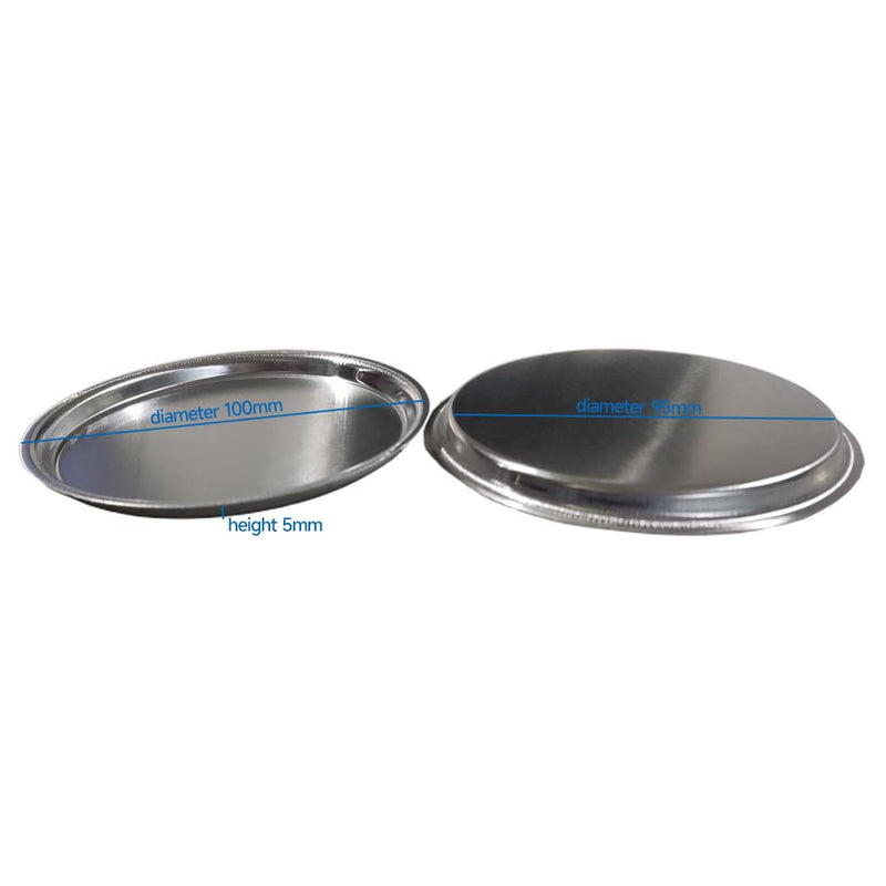 [Australia - AusPower] - Aluminum Sample Pan only Suitable for RUISHAN PT Series Moisture Analyzer, Size 100mm(3.94 inch), Pack of 50. Aluminum Pans for PT Series Moisture Analyzer 