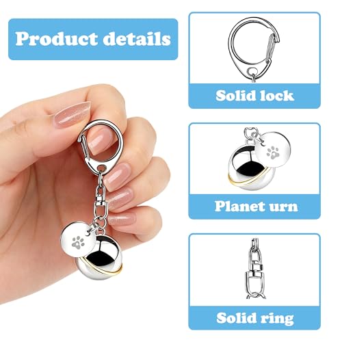 Stainless Steel Urn Keychain for Dog Cat Waterproof