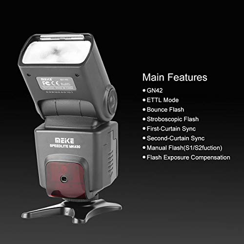 Meike MK430C E-TTL Camera Flash Speedlite with LCD Display for Canon Camera