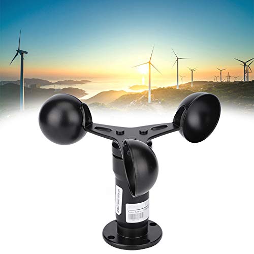 MAGT Wind Speed Sensor, Pulse Signal Output Aluminum Alloy Wind Speed Meter Practical Wind Gauge Anemometer 3 Cups