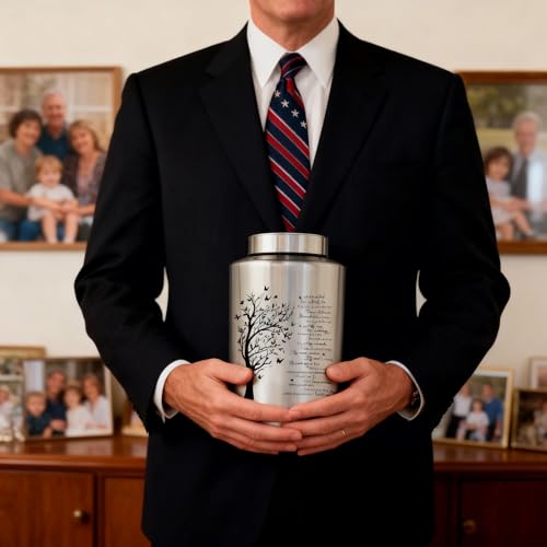 Large Cremation Urns for Human Ashes, for Adult Female & Male Large 220 lbs Tree of Life
