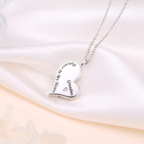 Ladytree 925 Sterling Silver Cremation Urn Necklace for Ashes Grandma