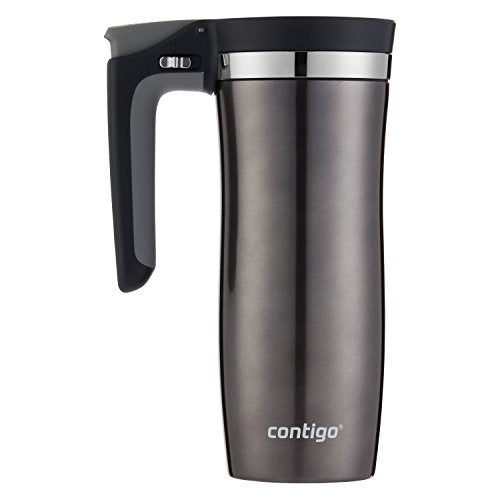 Contigo Handled AUTOSEAL Stainless Steel Travel Mug with Easy-Clean Lid 16 oz. Gunmetal 16 Ounces