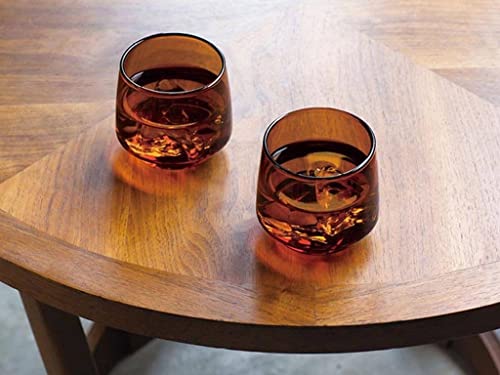 KINTO SEPIA 21746 Tumbler, 9.1 fl oz (270 ml), Amber, Heat Resistant Glass, Microwave and Dishwasher Safe 270 Milliliters
