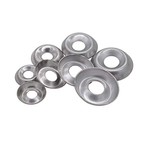 [Australia - AusPower] - 120PCS Screw Cup Washers #6#8#10#12 Countersunk Screws Finishing Stainless Steel Cup Countersunk Finish Washer Assortment Set 