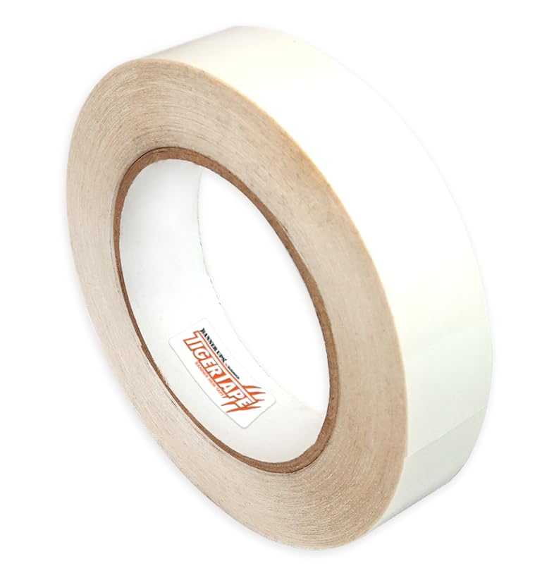 TigerTape - Premium Double-Sided Banner Hem Tape - 1 Roll 1"" x36yd - Made in USA, Clear