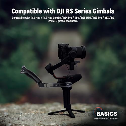 NEEWER Basic Adjustable Gimbal Sling Handle Grip Compatible with DJI Ronin RS4Mini RS4 RS4Pro RS3 Mini RS 3 Pro RS2 RSC 2 Stabilizer, Ergonomic Handgrip Low Angle Shots Accessories Expansion, CA143