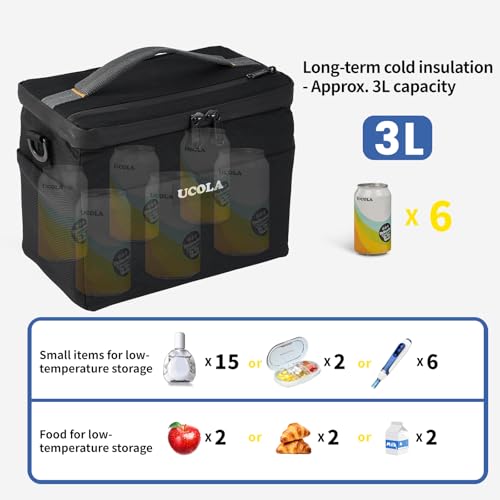 Insulated Insulin Cooler Bag for Travel, Up to 20-Hour Long Lasting Medication Cooler Travel Case for Diabetes Supplies, Leakproof Small Soft Cooler Pouch for EpiPen Medicine Breastmilk TSA Compliant Large