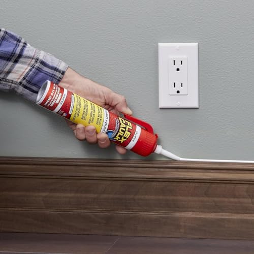 Flex Caulk Hybrid Polymer Waterproof Sealant, White, 9 oz, 1-Pack