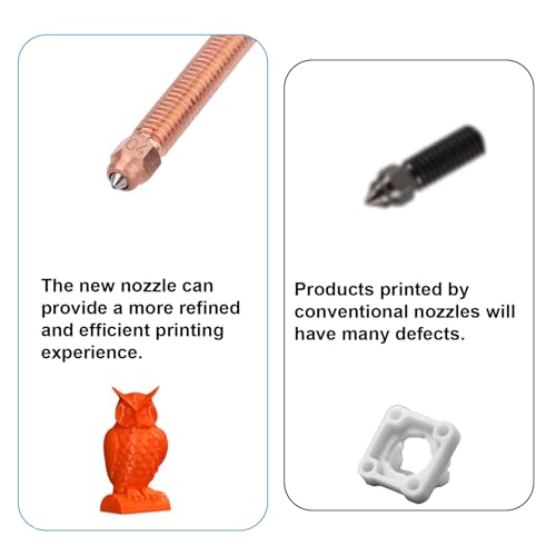 3pcs 0.4mm Combination Nozzle Kit for Creality K2 Plus, Upgraded K2 Plus Unicorn Accessories Nozzle Replacement Kit with Titanium Alloy Copper Alloy Hardened Steel for Creality Hi Printer