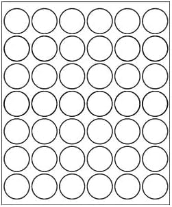 ChromaLabel 1.25 Inch Round Printable Labels for Laser and Inkjet Printers, 1050 Stickers per Pack, 42 Stickers per Sheet, White 1.25" Diameter