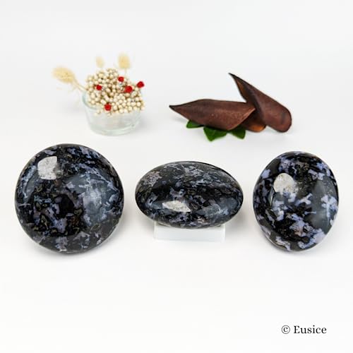 [Eusice] Gabbro Crystal, Polished Stones, Spiritual Guide Reiki Gemstone, Natural Rocks from Madagascar, Chakra Healing Stone Small