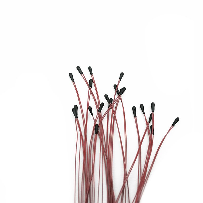 [Australia - AusPower] - 10Pcs NTC Thermistor MF52B 10K 3950 1% Wire Length 60mm, enameled Wire thermistor 10K Ohm Resistance Value Temperature Sensor for Household appliances 