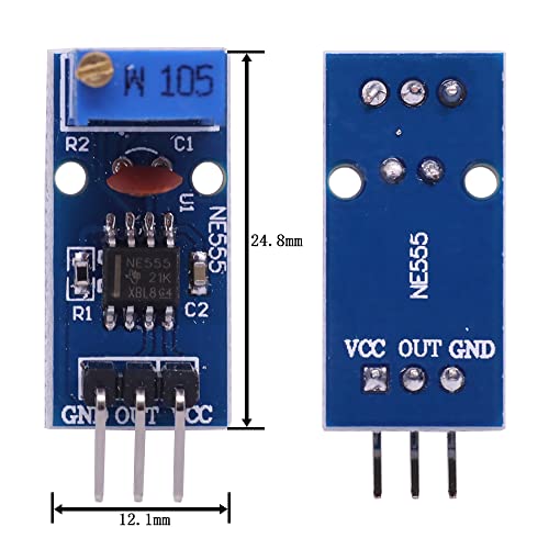 NE555 5-12V DC Adjustable Frequency Module Pulse Generator 5pcs