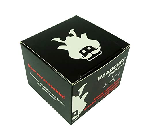 Headchef Samurai Metal Herb Grinder with Sifter Scraper , 55mm, Silver