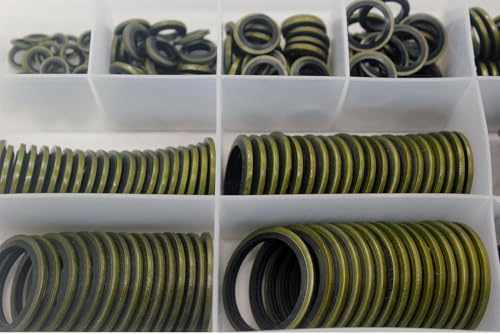 Beduan bonded sealing washers M6 to M30 metric NBR rubber gasket assortment kit 245 pieces