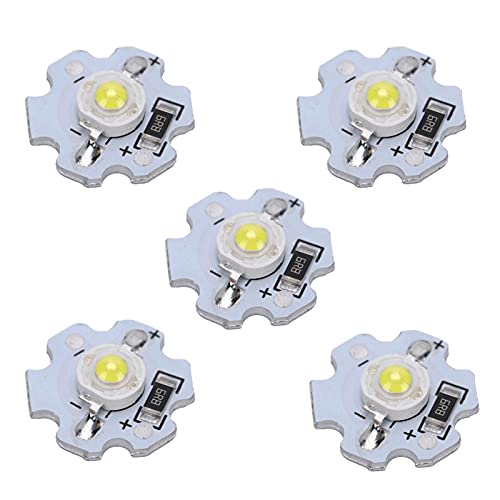 LED Lamp Beads Pack of 25 1W 200LM 5V Pure White for DIY Lighting Fixtures Torches High Performance LEDs for DIY Projects