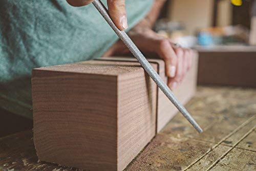 Kutzall Original 8" Warding Hand Rasp - Fine, Wood Rasp/File Used for Woodworking & Shaping, W/Ergonomic Soft Grip Handle, Abrasive Tungsten Carbide Coating - 13" (330.2mm) Overall Length - WD8170 Warding - Fine 8" (203.2mm) Length