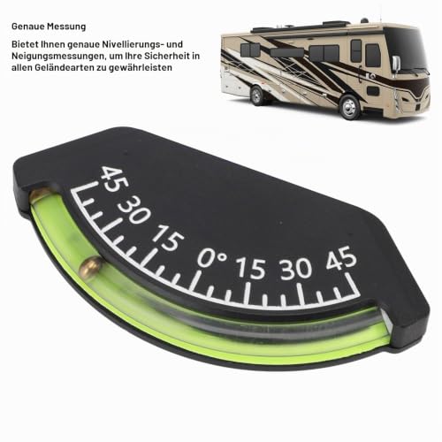 45 Degree Inclinometer, -45° - 0-45° Level Meter Easy to Install Inclinometer Accurate Measurement RV Levels, Protractor for Truck RV