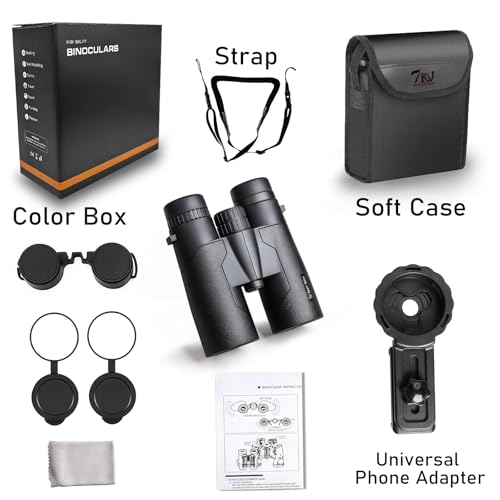 TRV High Power 10x42 Binoculars for Adults with Bak7 Prism & BMC Coating - Binoculars for Birdwatching, Hiking, Concerts