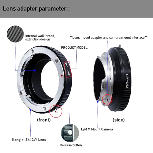 C/Y to LM Lens Adapter Contax Yashica Mount C/Y Lens to M L/M M9 M8 M7 M6 M5 CY to LM Adapter