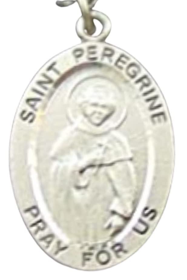 Westmon Works St Peregrine Solid Pewter Saint Medal Necklace Gift Set
